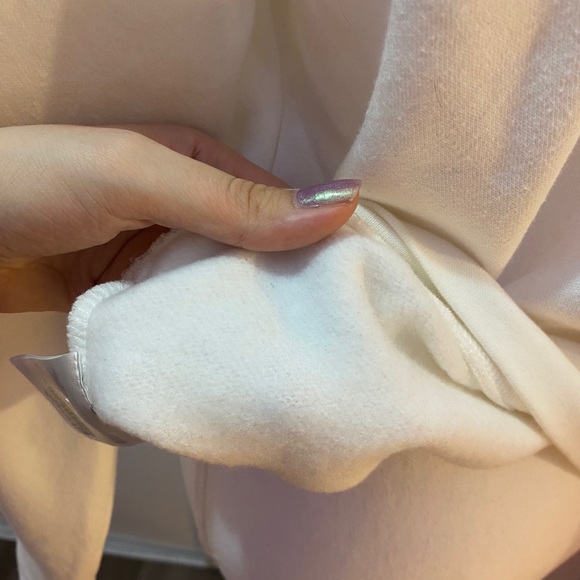 H&M Soft White Au Revoir Studded Glitter Sweater - Picture 4 of 5